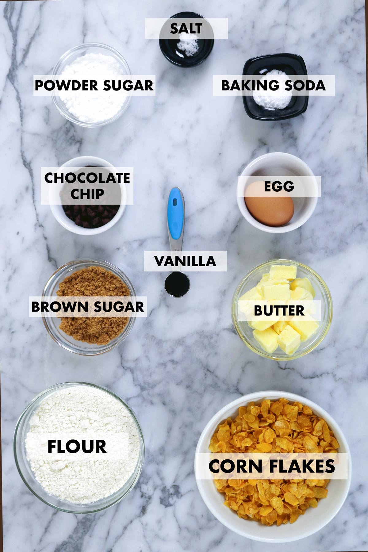 Cornflake cookies Ingredients