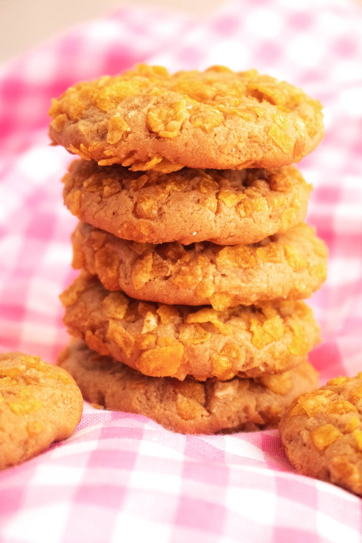 easy peanut butter cornflake cookies