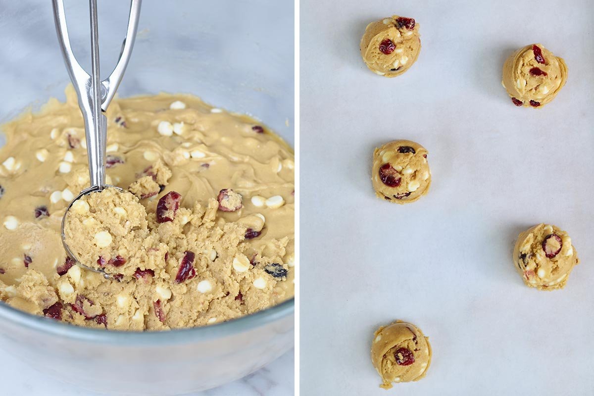 how to make White Chocolate Cranberry Cookies