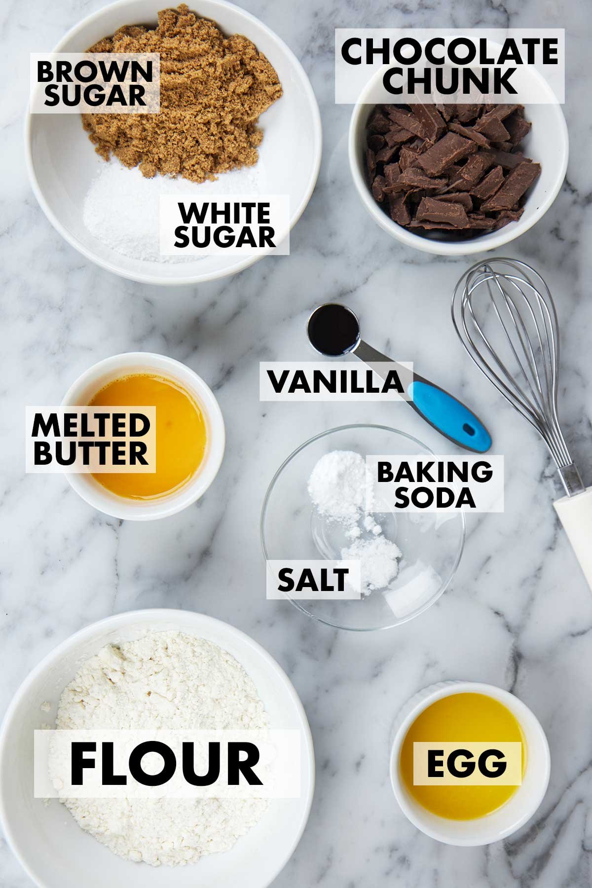 Small Batch Chocolate Chip Cookies Ingredients